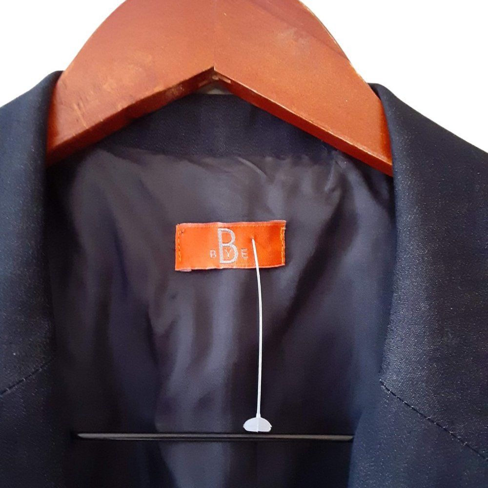 B.Y.E Women's Denim Blazer Navy Blue Small NWOT Casual Professional Style - Picture 5 of 5